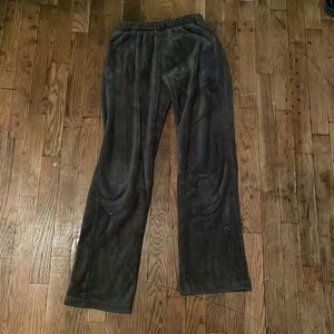 Grey fuzzy pajama pants